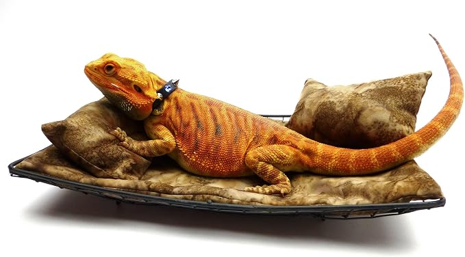 Chaise Lounge for Bearded Dragons, Brown Batik Fabric