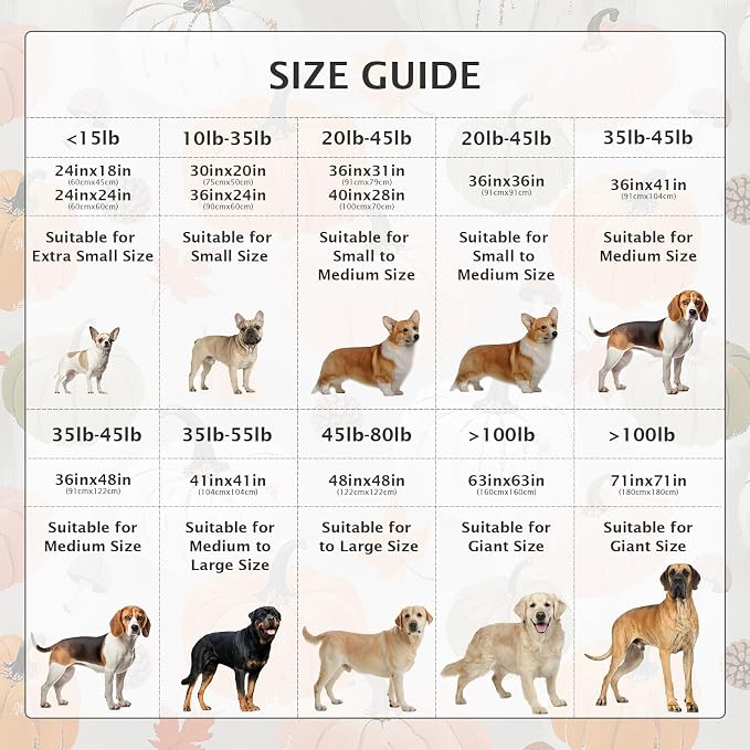 IEUUMLER Washable Pee Pads for Dogs, 2 Pack Pumpkin Pattern Reusable Waterproof Puppy Potty Pads, Non-Slip Absorbent Pet Training Pads for Playpen Crate Bed EU016 Grey Pumpkin, 36x24