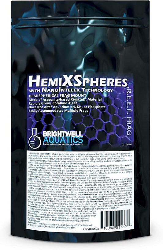 Brightwell Aquatics HemiXSpheres – Coral Frag Mount for Marine Reef Aquariums