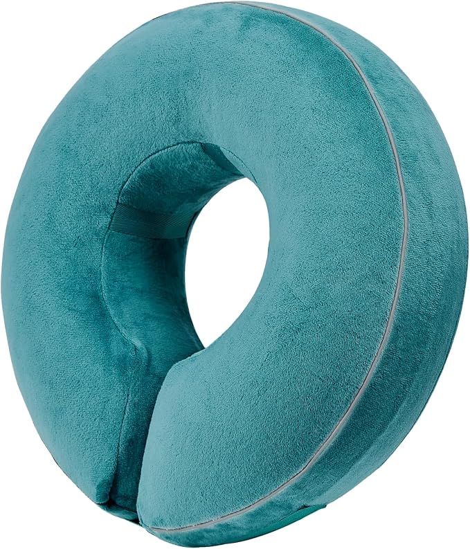 Inflatable Reflective Dog Cone Collar Alternative After Surgery,Doggie Recovery Dount Neck Ecollar,Adjustable Soft Dog Cone Collar for Small Medium Large Dogs (Light Blue, L)