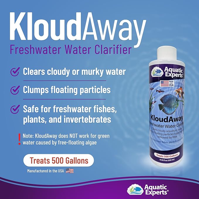 TankFirst Aquarium Water Conditioner and KloudAway Aquarium Water Clarifier 250mL, Made in USA (Value Pack)