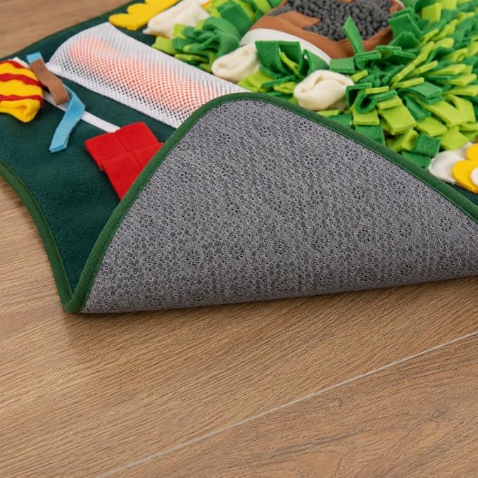 Dog Snuffle Mat for Small & Medium Dogs, Interactive Puzzle Toy for Mental Stimulation, Non-Slip Slow Feeder Foraging Mat for Indoor Feeding Training