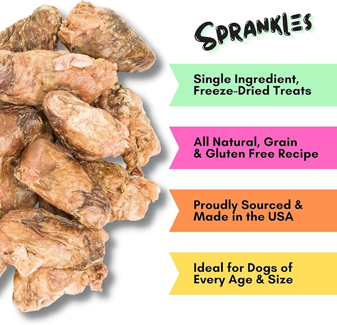 Freeze Dried Duck Treats for Cats & Dogs (6 Oz) - Single Ingredient All Natural Grain-Free, High Protein, Made in USA - Perfect for Training, Topper or Snack