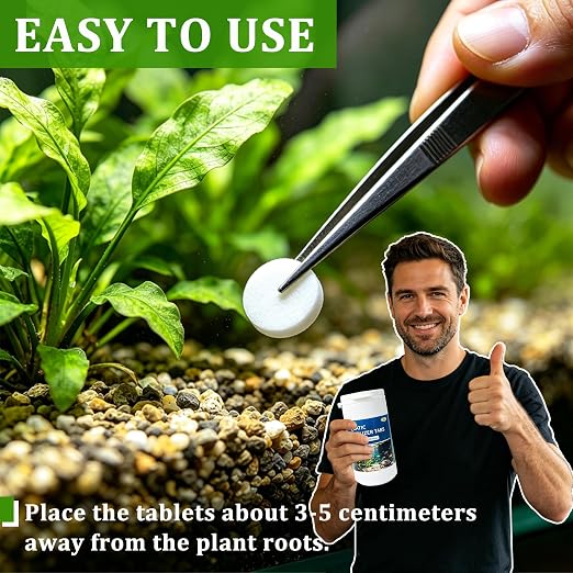 Root Tabs for Freshwater Aquarium Plants – Slow Release Plant Fertilizer, Safe for Fish and Invertebrates, Supports Strong Root Growth and Healthy Leaves, 100g/Bottle (1)