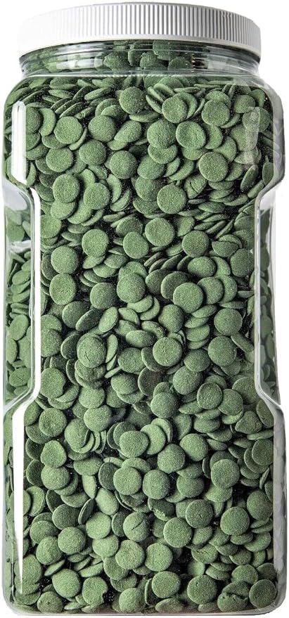 Spirulina, Algae & Veggie 12mm - 1/2" Small Sinking Wafers for Bottom Fish, Shrimp, Snails, Crabs, Crayfish, All Tropical Fish. AFI Wafers ..2-lb Med Jar