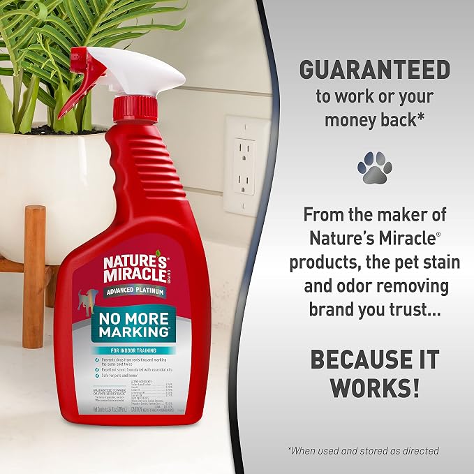 Nature's Miracle Advanced Platinum No More Marking,24 Ounces,Helps Discourage Repetitive Pet Marking,(Pack of 2)