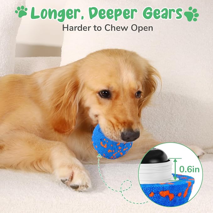Smart Interactive Dog Toys,Vibrating Dog Ball,Pet Bounce Ball for Dogs (Small & Large),Chew-Proof Shell,Automatic Moving/Bouncing/Rotating, E-TPU Material,Ip68 Waterproof