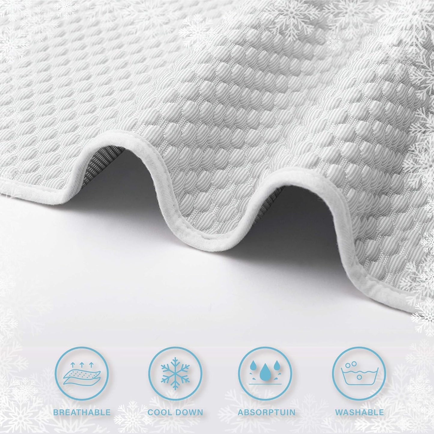 MICROCOSMOS Pet Cooling Mat & Sleeping Pad- Breathable Bubble Surface, EZ Clean. Keep Cooling for Pets, Kids and Adults in Summer.(GreyWhite, 48" x 24")
