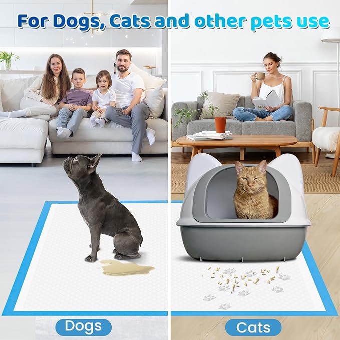 Bulubaky Upgrade Leak-Proof Pet Training and Puppy Pads, Jumbo 36"x36" Pee Pads for Dogs with Thicken Polymer Heavy Absorbency, Quick Dry Disposable Pee Pads for Cats Dogs Rabbit Parrots 30+45Counts