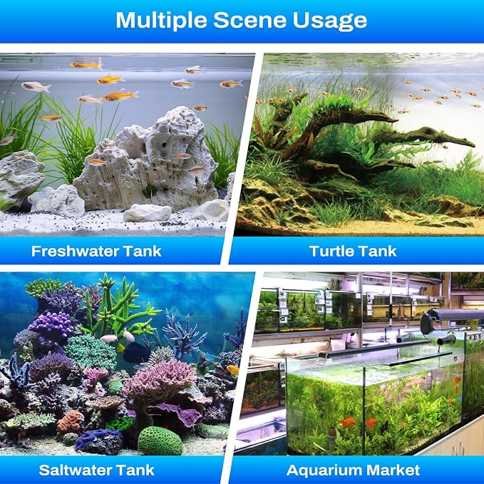 fishkeeper Aquarium Heater with Intelligent LED AlarmTemperature Controller, 800W Submersible Fish Tank Heater for 85-220 Gallon, Leaving Water Automatically Stop Heating, for Freshwater Saltwater