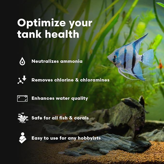 Continuum Aquatics Fraction Water Conditioner for Freshwater & Marine Aquariums – Removes Ammonia, Chlorine & Chloramines – Supports Aquarium Balance – Advanced Water Treatment, 2L