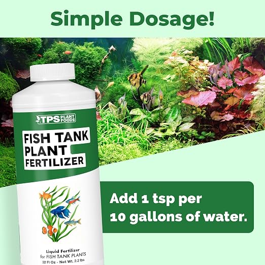 Fish Tank Plant Fertilizer – Liquid Plant Food for Aquarium Plants, Supports Healthy Growth & Vibrant Color, 32 oz