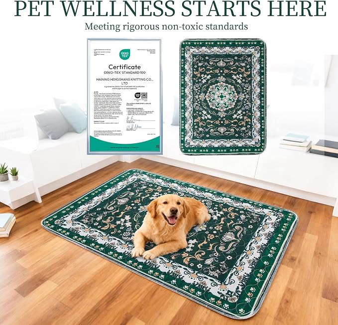 Homimp Washable Pee Pads for Dogs, 2 Pack Reusable Puppy Pads Waterproof, Absorbent and Leakproof Dog Pee Pads, Non Slip Puppy Training Pads, Pet Mat for Floor, Crate, Couch, Whelping,Green, 24"x36"