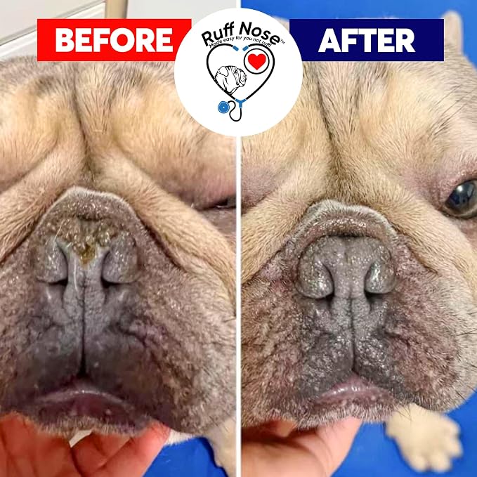 Dog Nose & Paw Balm (4 oz) - RuffNose Natural Moisturizer with Shea, Coconut & Cocoa Butter - Helps Condition Dry, Rough Paws and Noses - Suitable for Daily Use, All Breeds - Made in the USA