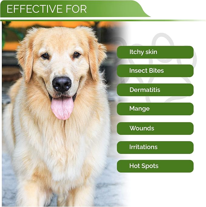 Hypoallergenic Dog Coat Conditioner- Detangles & Softens Fur, Calms Itching & Dryness, Organic Aloe Vera & Manuka Honey Soothes The Skin, Reduces Dandruff, Shedding, Scratching and More.