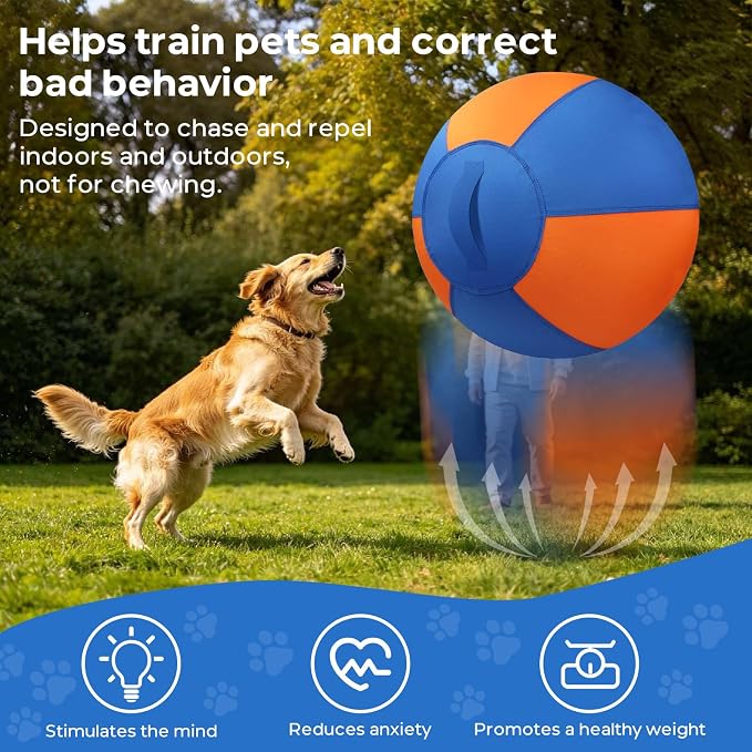 Herding Ball for Dogs, 23'' Dog Training Balls with Straps for Australian Shepherd, Border Collie, Large Breed Outdoor Play, Upgraded Dog Push & Chase Ball with Thickened Bite & Tear Resistant Cover