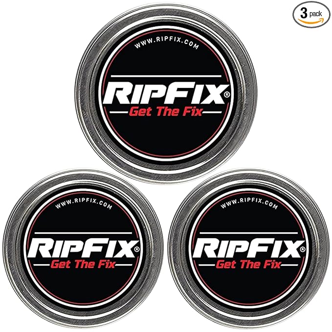 RipFix Hand Repair Balm for Dry Cracked Hands, Hand Salve for Gymnastics and Rock Climbers, Rip Fix Climbing Salve for Men and Women, Premium Gymnast Balm for Hardworking Hands, 3 Classic 1.34 oz Tins