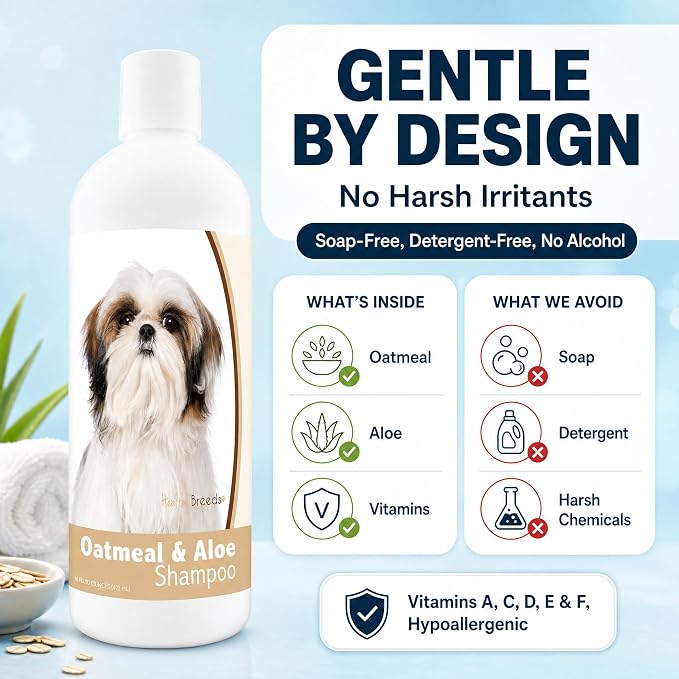 Healthy Breeds Shih Tzu Oatmeal Shampoo with Aloe 16 oz
