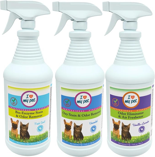 I Love My Pet 3-Step Pet Stain and Odor Rescue and Restore System