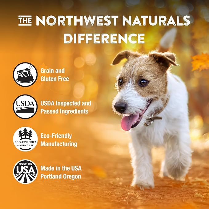 Northwest Naturals Freeze-Dried Chicken Dog Food - Bite-Sized Nuggets - Grain-Free, High-Protein, Raw Diet, Human-Grade Ingredients, All Natural, Premium Quality, Healthy & Nutritious - 12 Oz