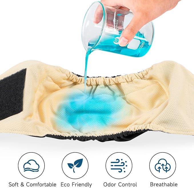 5 Pack Dog Diapers Male Reusable, Premium Belly Bands for Male Dogs, High Absorbing Male Dog Pee Wraps for Doggie in Incontinence or Excitable Urination and Training,Light Gray,L