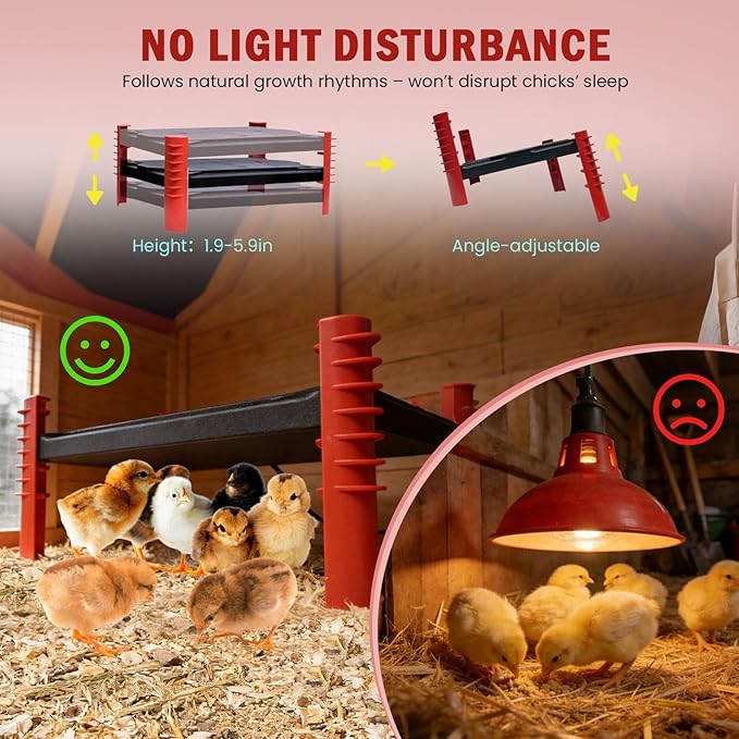 150W Chick Brooder Heater Plate, 2-in-1 Adjustable Radiant Brooder Plate for Chicks & Poultry, Smart Thermostat, 16"x11", Safe & Energy Saving, Ideal for Brooders & Small Chicken Coops