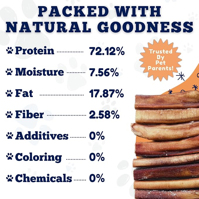 Amazing Dog Treats Bully Sticks 6 Inch [Extra Thick - 25 Pcs/Pck] -NO Hide Bones for Dogs - Safe Chews for Dogs - Long Lasting Bully Sticks
