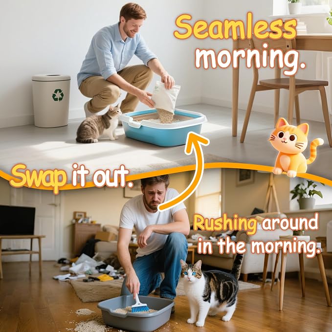 9-Pack Disposable Litter Boxes for Cats: Leak-Proof 3/6/9/20/32 Odor Control Tray for Kittens Rabbits Travel Indoor Easy to Dispose of