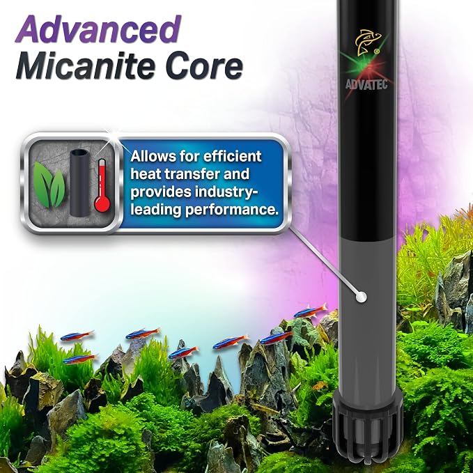 Glass Aquarium Heaters with Advanced LED Temperature Control System - for Fresh & Saltwater Aquariums (300 Watts / 90-125 Gallons)