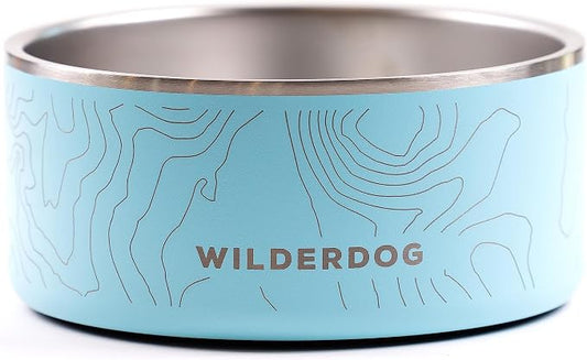 Widlerdog Stainless Steel Dog Bowl with Extra Durable Kitchen-Grade BPA-Free Stainless Steel with Non-Slip Rubber Ringed Bottom (Seafoam, 64 oz)