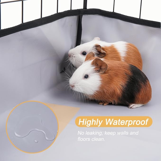 Guinea Pig Cage Liner Tarp Bottom Waterproof and Washable Base Also for Rabbits, Bunny, Chinchesillas, Hedgehog, Ferrets and Other Small Animals(12x12 inches)