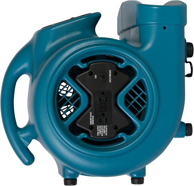 XPOWER X-600A Pro 1/3 HP 2400 CFM Centrifugal Air Mover, Carpet Dryer, Floor Fan, Blower, Daisy Chain, for Water Damage Restoration, Janitorial, Plumbing, Home Use