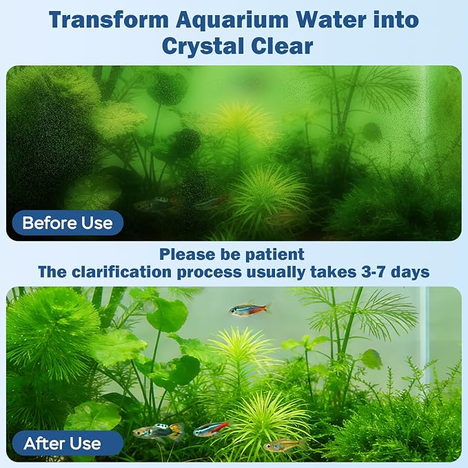 Aquarium U-V Filter for Green Water, Fish Tank Filter with U-V Light & Timer, Turtle Tank Filter with Dual Outlet & Aeration, for 60-150 Gallon Freshwater & Saltwater