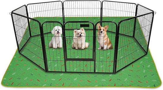 Sunheir Washable Pee Pads for Dogs 72"x72", Extra Large Reusable Puppy Pads Pet Training Pads for Dog Playpen, Waterproof Pee Pads for Puppy Playpen, Whelping Pad, Dog Playpen Indoor - Green