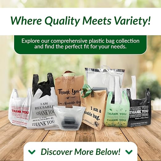 Reli. Biodegradable Thank You Bags | 525 Count (11.5" x 6.5" x 21") | Green Plastic Bags with Handles | Ideal for Grocery, Shopping, Food Take Out, Small Business | Oxo-Biodegradable Plastic
