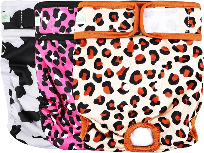 wegreeco Washable Female Dog Diapers (Pack of 3)