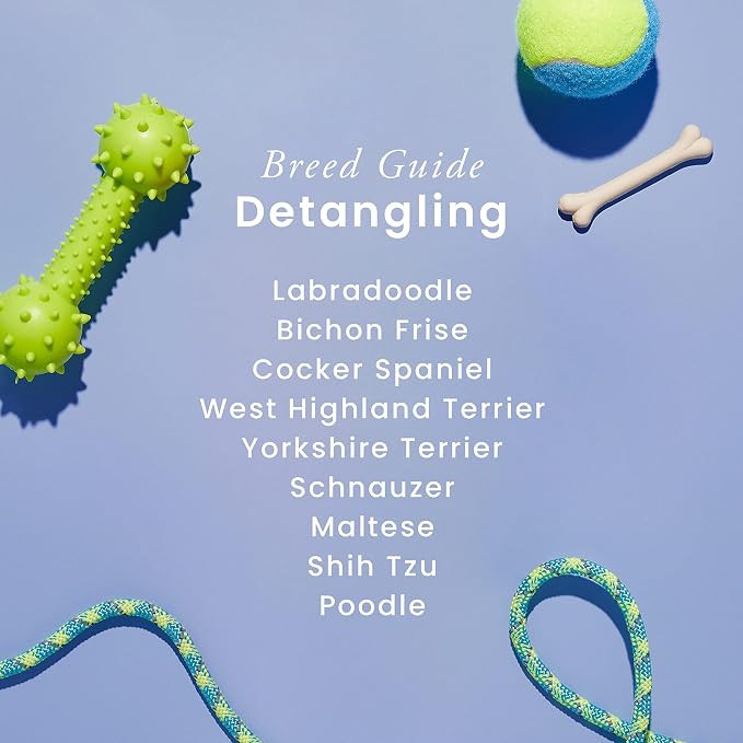 Pet Teezer by Tangle Teezer De-Shedding and Detangling Dog Brush Duo, for Wet or Dry Fur