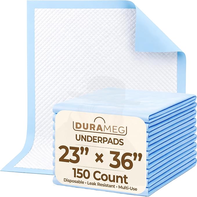 Chucks Pads Disposable [150 Pads] Underpads 23x36 - Absorbent Leak-Resistant Incontinence Bed Pads for Mattress & Furniture Protection | Waterproof Pee & Puppy Training Pads for Kids, Adults & Elderly