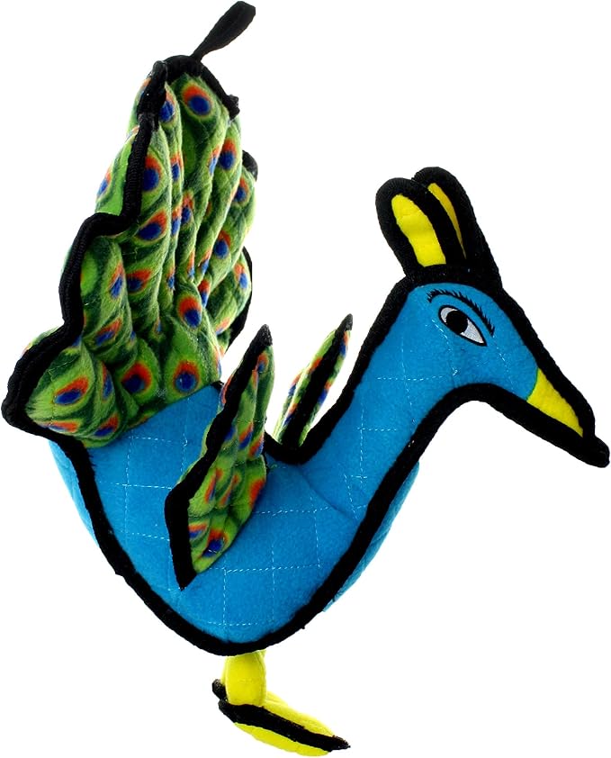 TUFFY® - 2 Pack Original : Peacock Dog Toy : : Ultra Durable Plush Toy with Multiple Layers & Reinforced Seams, Washable and Floats, Original Construction