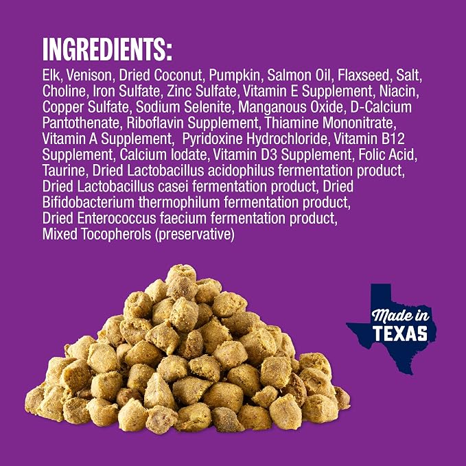 Muenster Freeze Dried Elk Bites - Dog Food, Treat, Mixer or Topper (16oz) - Grain-Free