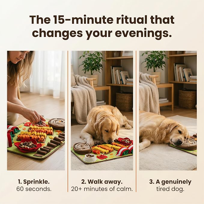 Snuffle Mat for Dogs Large Breed - 32x20 Inch Foraging Mat, Slow Feeder, Sniff Mat & Interactive Puzzle Toy for Mental Stimulation - Washable Dog Enrichment Mat for Large Dogs