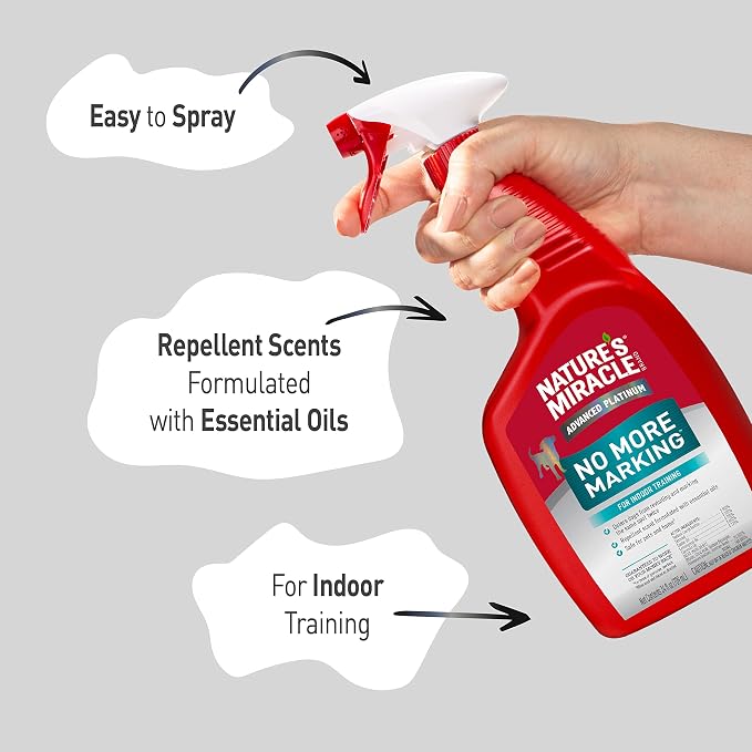Nature's Miracle Advanced Platinum No More Marking, Helps Discourage Repetitive Dog Marking, 24 oz