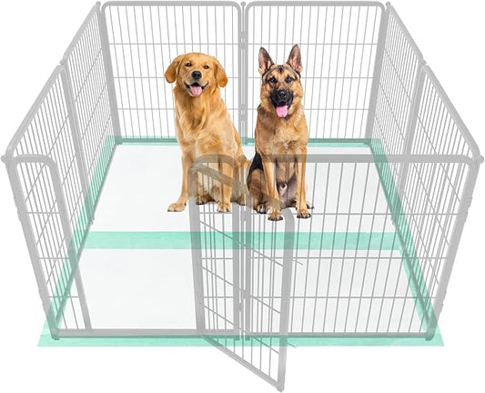 FXW XXL Puppy Pee Pads for Dogs 60x33.5 inch 50 Count, 5 Layer Super Absorbent & Leak Proof-Thickened Disposable Potty Training Pad, Fits 32" H 6/8 Panel FXW Playpen-Green (Playpen not Included)