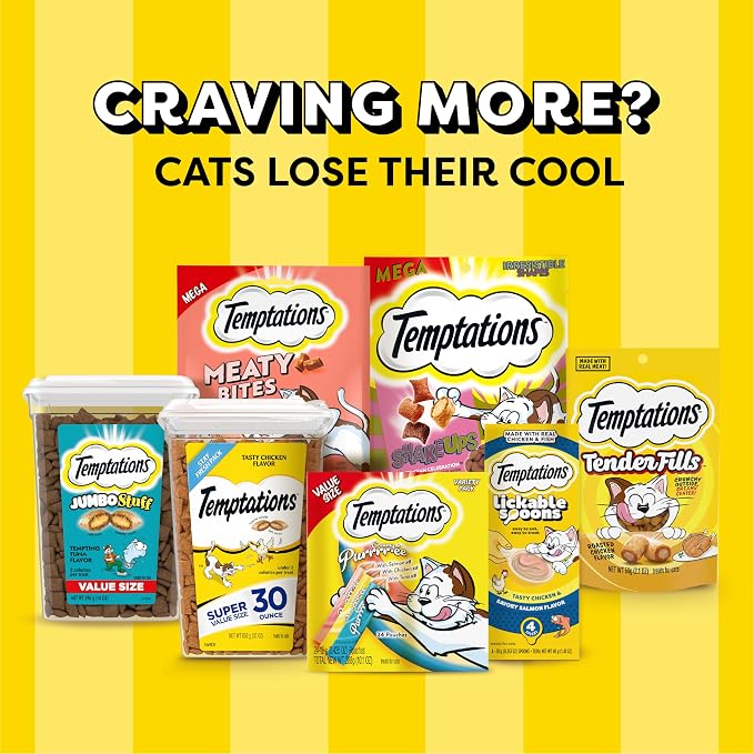 Temptations Creamy Puree Squeezable Lickable Cat Treats, Wet Cat Treats with Chicken, Salmon, and Tuna Variety Pack, 0.42 oz. Tubes, 24 Count, Pack of 2 (48 Total)