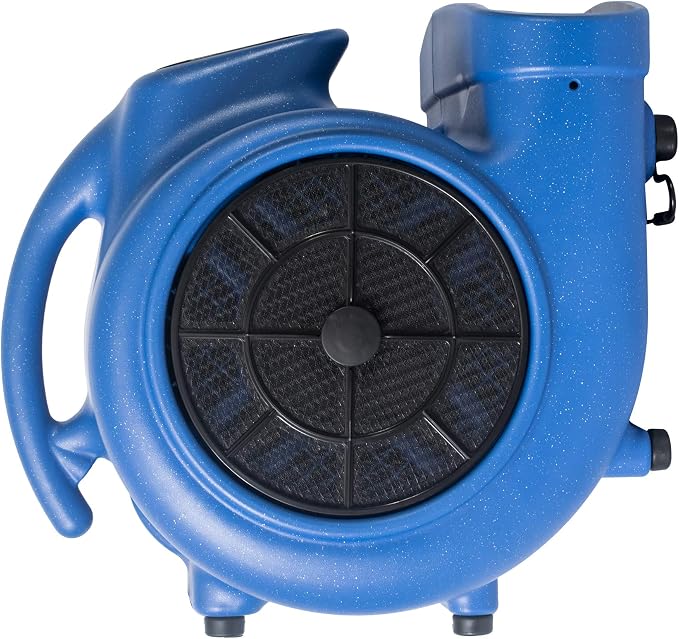 XPOWER X-800TF Pro 3/4 HP 3200 CFM Centrifugal Air Mover, Carpet Dryer, Floor Fan, Blower, Timer, Filter, for Water Damage Restoration, Janitorial, Plumbing, Home Use