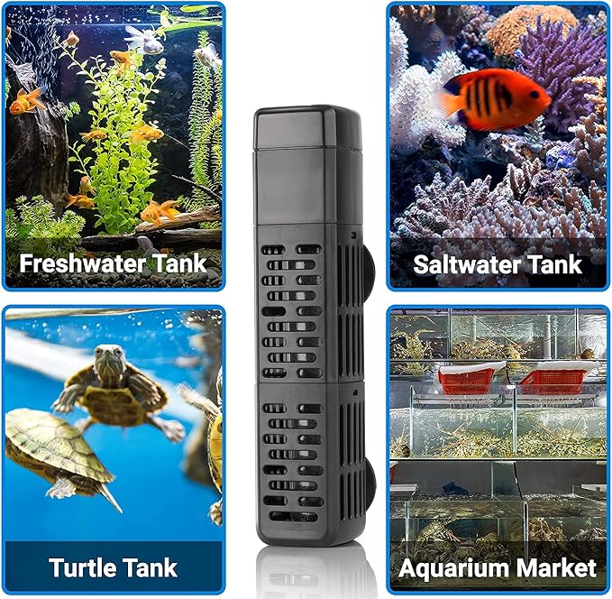 HiTauing Aquarium Heater, 50W/100W/200W/300W/500W Submersible Fish Tank Heater with Over-Temperature Protection and Automatic Power-Off When Leaving Water for Saltwater and Freshwater