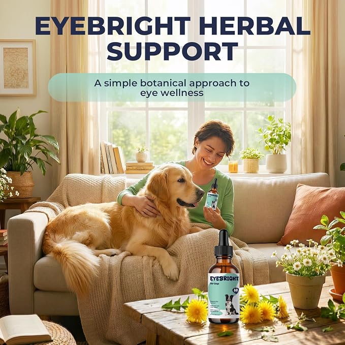 Eyebright for Dogs, Liquid Eye Wellness Supplement with Eyebright Herb Extract, Supports Eye Comfort, Clear Vision & Daily Visual Wellness for Dogs, Oral Drops, 2 fl oz