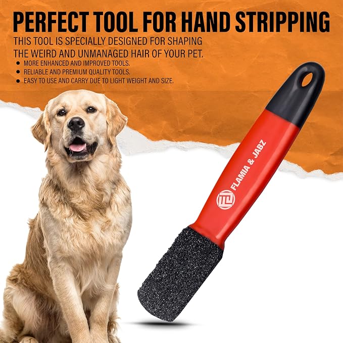 Stripping Metal Stone Diamond Edged for Dogs, Cats & Pets with Plastic Grip (Coarse)