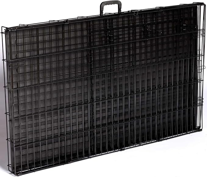 Prevue Pet Products Home On-The-Go Single Door Dog Crate - Extra Large Collapsible Dog Cage for Travel, Indoor, and Outdoor Use, Foldable Kennel Design, Deep Plastic Pan - XL, Black