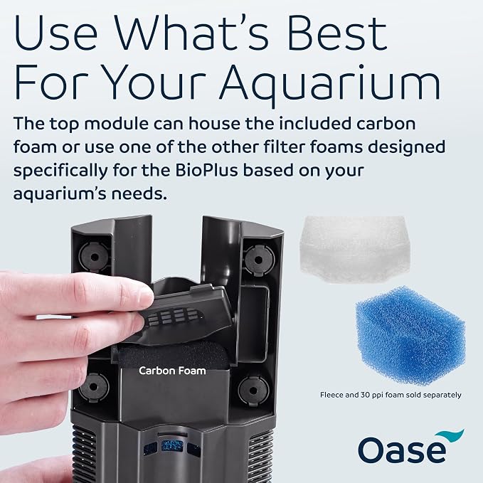 Oase BioPlus Thermo 200 Compact Internal Filter for Clean & Clear Aquarium Water – Easy Maintenance, Discreet Corner Mount, Integrated Heater, For Freshwater Tanks up to 55 Gallons